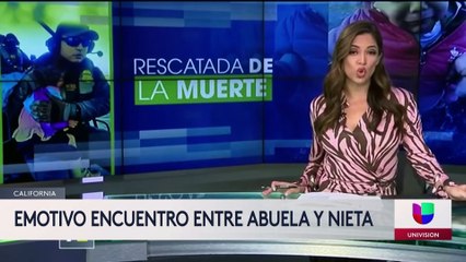 Emotivo encuentro entre abuela y nieta