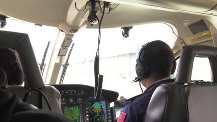 Bayram öncesi havadan trafik denetimi yapıldı