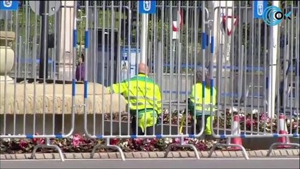 Todo listo en la Cibeles para el alirón del Real Madrid