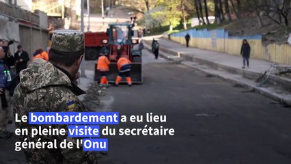 Réaction des habitants de Kiev après les frappes pendant la visite du secrétaire général de l'ONU