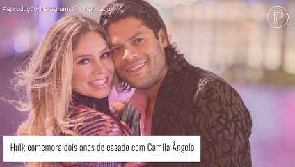 Hulk abre álbum de fotos e se declara à Camila Ângelo em aniversário de casamento