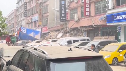 Multiple residents trapped after building collapses in central China’s Changsha