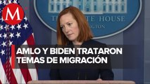 Jen Psaki asegura que México y EU seguirán trabajando juntos en tema de migración