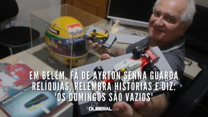 Em Belém, fã de Ayrton Senna guarda relíquias, relembra histórias e diz: 'Os domingos são vazios'