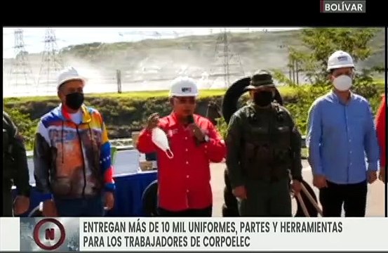 Entregan más de 10 mil uniformes y herramientas a los trabajadores del Complejo Hidroeléctrico Simón Bolívar