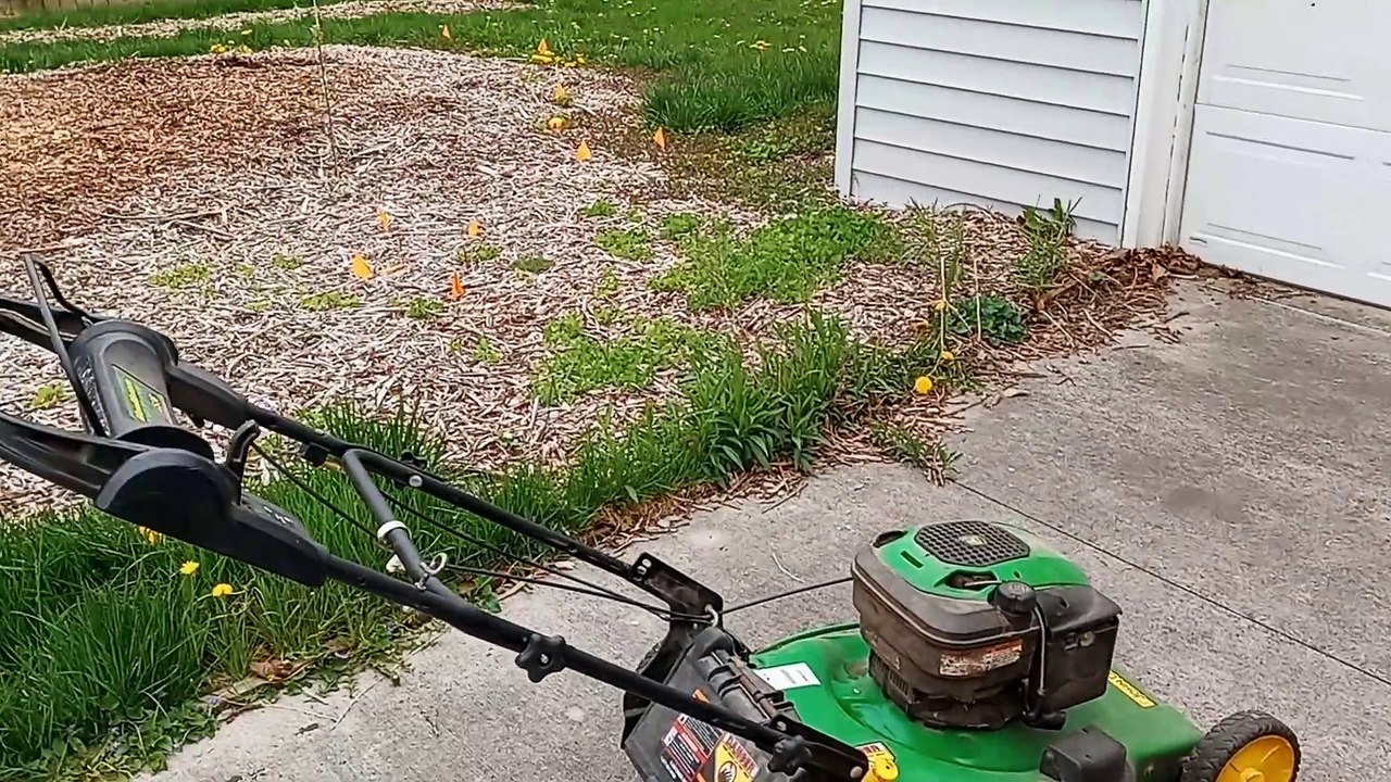 Mowing in a Sheet Mulched Edible Landscape