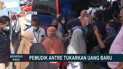 8 Mobil Penukaran Uang Baru Disiapkan, Pemudik Serbu Mobil Keliling di Rest Area Tol Pejagan-Batang