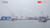4000噸海巡新竹艦返抵臺北港基地 強化西北漁場、護漁執法量能(海巡提供)