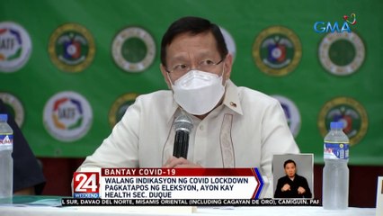 Walang indikasyon ng COVID lockdown pagkatapos ng eleksyon, ayon kay Health Sec... | 24 Oras Weekend