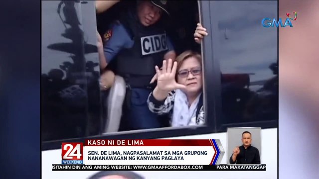 Sen. De Lima, nagpasalamat sa mga grupong nananawagan ng kanyang paglaya | 24 Oras Weekend
