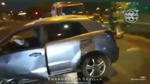 Un conductor ebrio provoca un accidente con 4 heridos en Sevilla