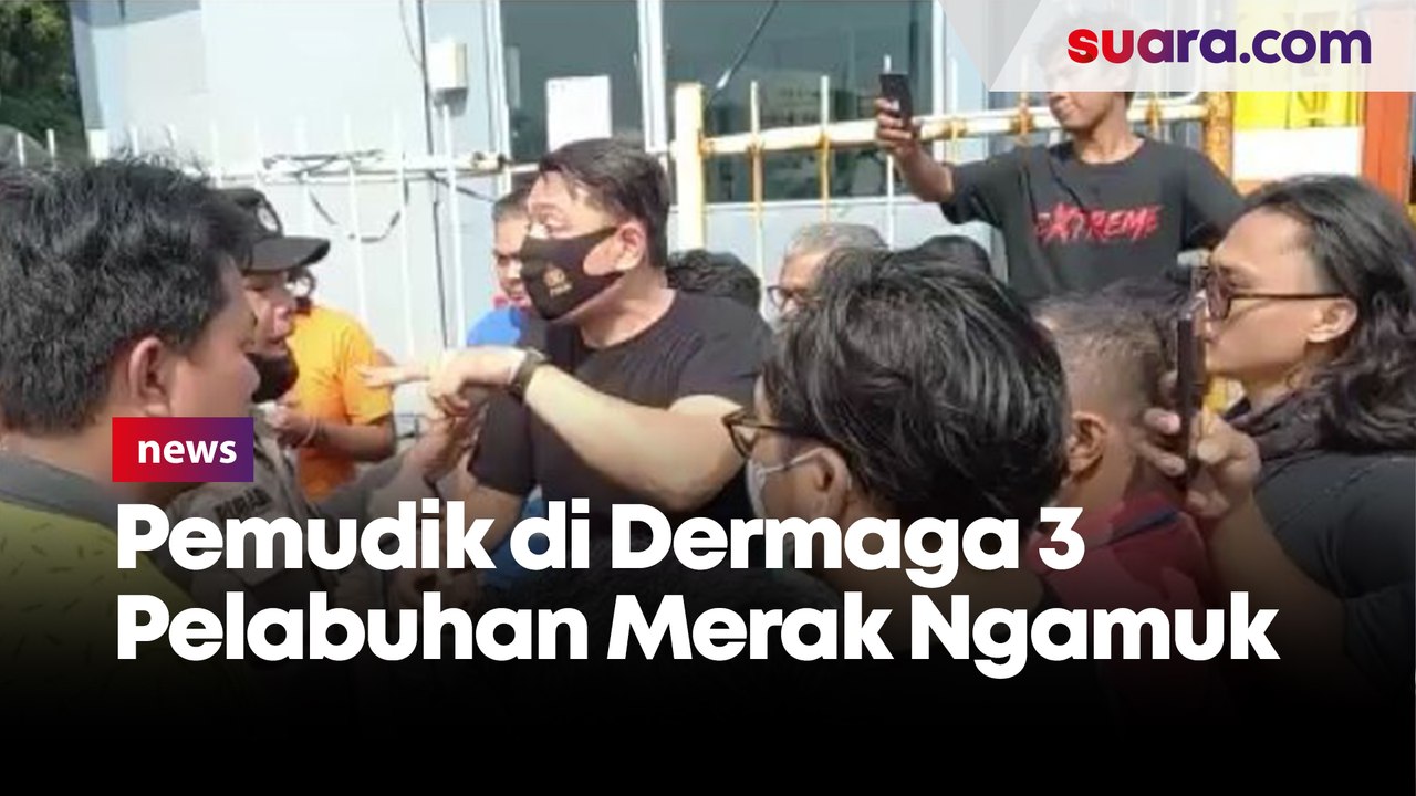 Pemudik di Dermaga 3 Pelabuhan Merak Ngamuk, Ada Kendaraan Serobot Antrean