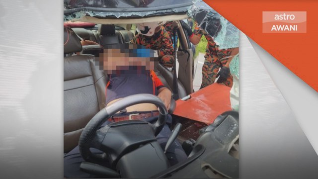 Kemalangan | Kemalangan empat kenderaan, seorang maut