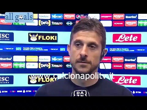 Napoli-Sassuolo 6-1 30/4/22 intervista post-partita Alessio Dionisi