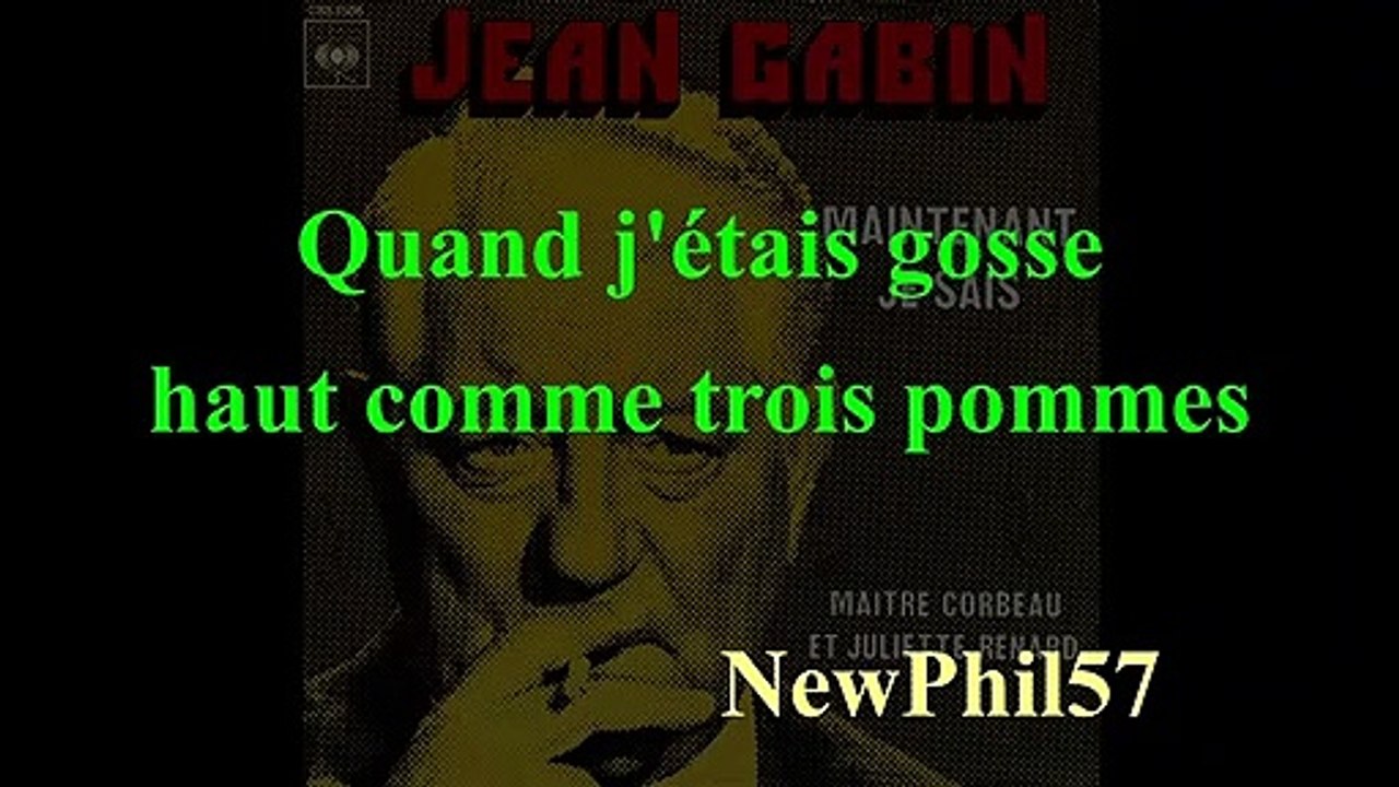 JEAN GABIN  Maintenant je sais  LYRICS
