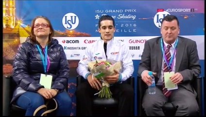 GPF16 - Commentators mention Hanyu (ESP ITA)