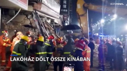 Összeomlott egy lakóépület Kínában