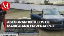 En Veracruz aseguran camioneta con marihuana
