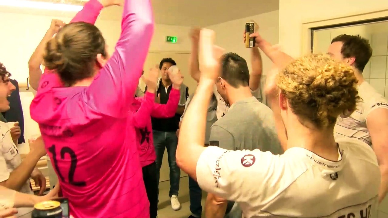 Images maritima: l'énorme joie des handballeurs d'Istres qui montent en N1