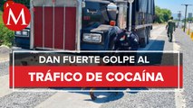 Sedena asegura 300 kg de cocaína y detiene a 2 en Tamaulipas