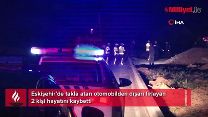 Şarampole devrilen otomobildeki 2 kişi hayatını kaybetti