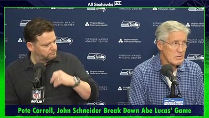 Pete Carroll, John Schneider Break Down New Seahawks T Abraham Lucas' Game