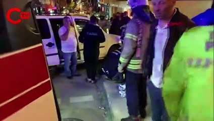 Ataşehir'de belediye otobüsü hafif ticari araca çarptı 2 yaralı