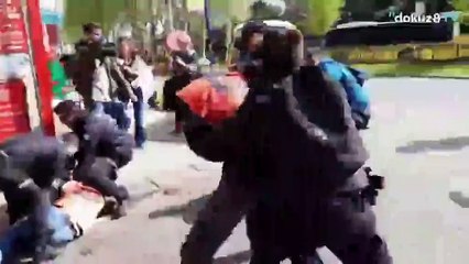 Taksim'e yürümek isteyen 8 Mücadele Birliği üyesi  gözaltına alındı.