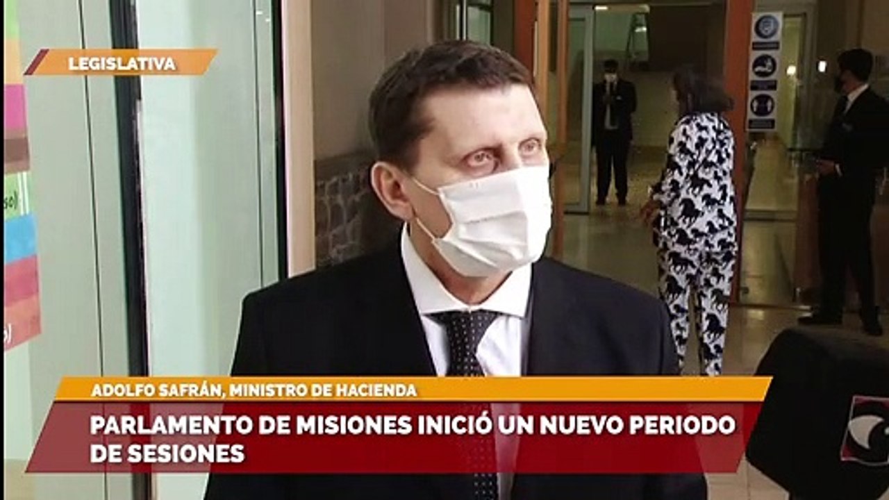 Adolfo Safrán, Ministro de Hacienda  , Parlamento de Misiones inició un nuevo periodo de sesiones