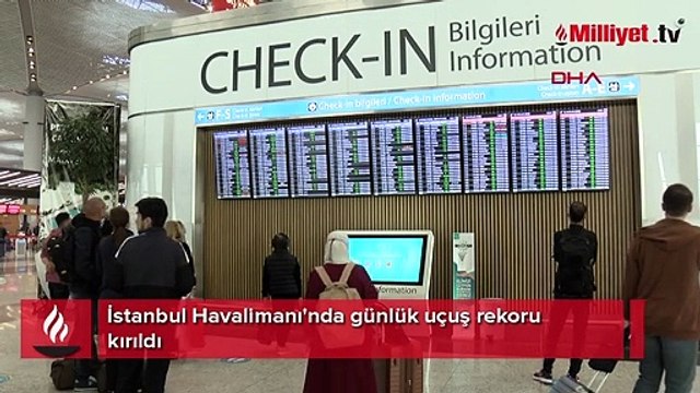 İstanbul Havalimanı'nda günlük uçuş rekoru kırıldı