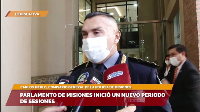 Carlos Merlo, Comisario General de la Policía de Misiones Parlamento de Misiones inició un nuevo periodo de sesiones