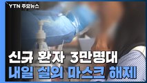 신규 환자 3만명대 '감소세 뚜렷'...내일부터 실외 마스크 벗는다 / YTN