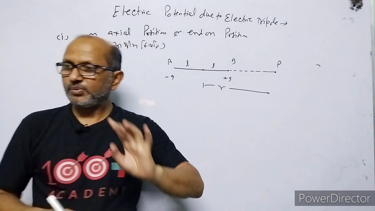 XII-Physics:(2.2)Electrc Potential due to Electric Dipole in axial position..By- A. Prakash.