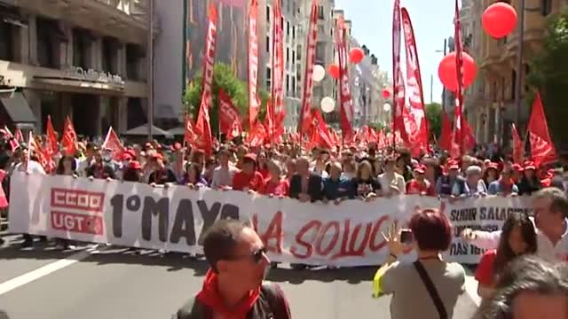 Sindicatos y Gobierno se manifiestan juntos por el Primero de Mayo con advertencias a los empresarios