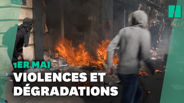 1er mai: incendies, vitrines saccagées... Des dégradations émaillent la manifestation à Paris