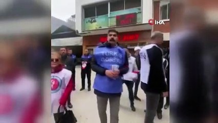 Sinop | Atılan sloganlara kızan Türk-İş üyeleri 1 Mayıs kortejinden ayrıldı