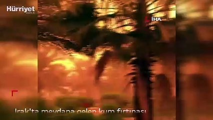 Irak'ta meydana gelen kum fırtınası yaşamı olumsuz etkiledi