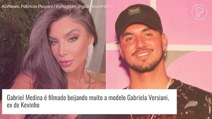 Gabriel Medina é flagrado beijando muito a modelo Gabriela Versiani em Camarote da Sapucaí. Vídeo!