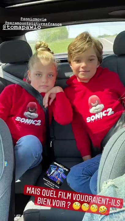 Léonard et Joséphine, les jumeaux d'Elodie Gossuin, sur Instagram. Le 30 avril 2022.