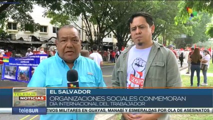 El FMLN apoya movilización sindical por el día del trabajador