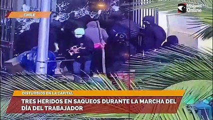 Tres heridos en saqueos durante la marcha del día del trabajador