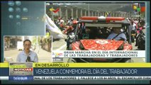 Venezolanos celebran el Día del Trabajador con marchas por distintos puntos de Caracas