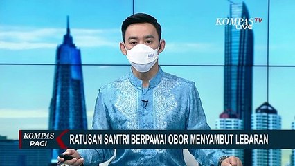 Ratusan Santri Salafi di Desa Bayah Timur Banten Berpawai & Bawa Obor di Malam Takbir Lebaran