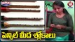 Girl Wrote Mahabharata Slokas On Pencil Lead _ Bapatla _ V6 Weekend Teenmaar