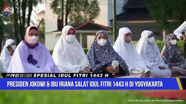 Presiden Jokowi Dan Ibu Iriana Salat Idul Fitri 1443 H Di Yogyakarta