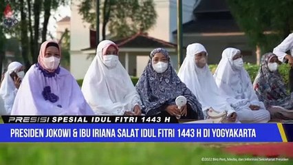 Presiden Jokowi Dan Ibu Iriana Salat Idul Fitri 1443 H Di  Yogyakarta