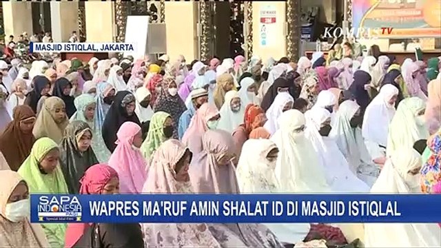 Wapres Maruf Amin Jalani Ibadah Salat Id di Masjid Istiqlal Jakarta, Penuh Sampai ke Halaman