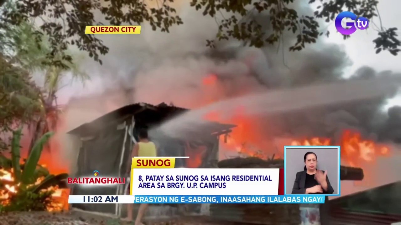 8, patay sa sunog sa isang residential area sa Brgy. U.P. Campus | BT