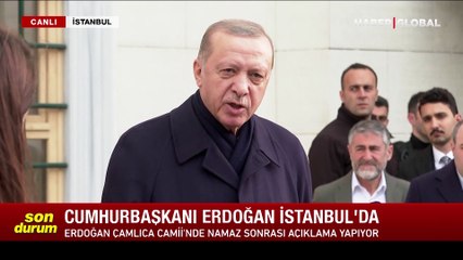 Cumhurbaşkanı Erdoğan'dan bayram namazı sonrası açıklama