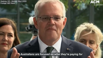 Scott Morrison says "it's not about politics" when asked about rising interest rates | May 2 2022 | Canberra Times